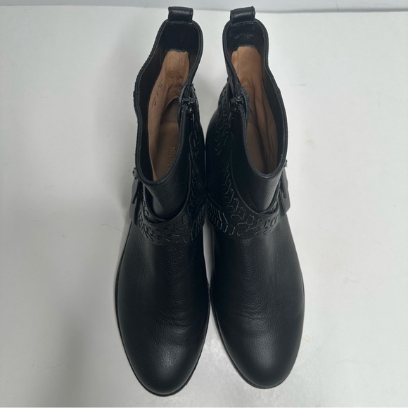 Jack Rogers Women's Eliza Moto Boots in Black Leather Size 8 - Picture 4 of 10